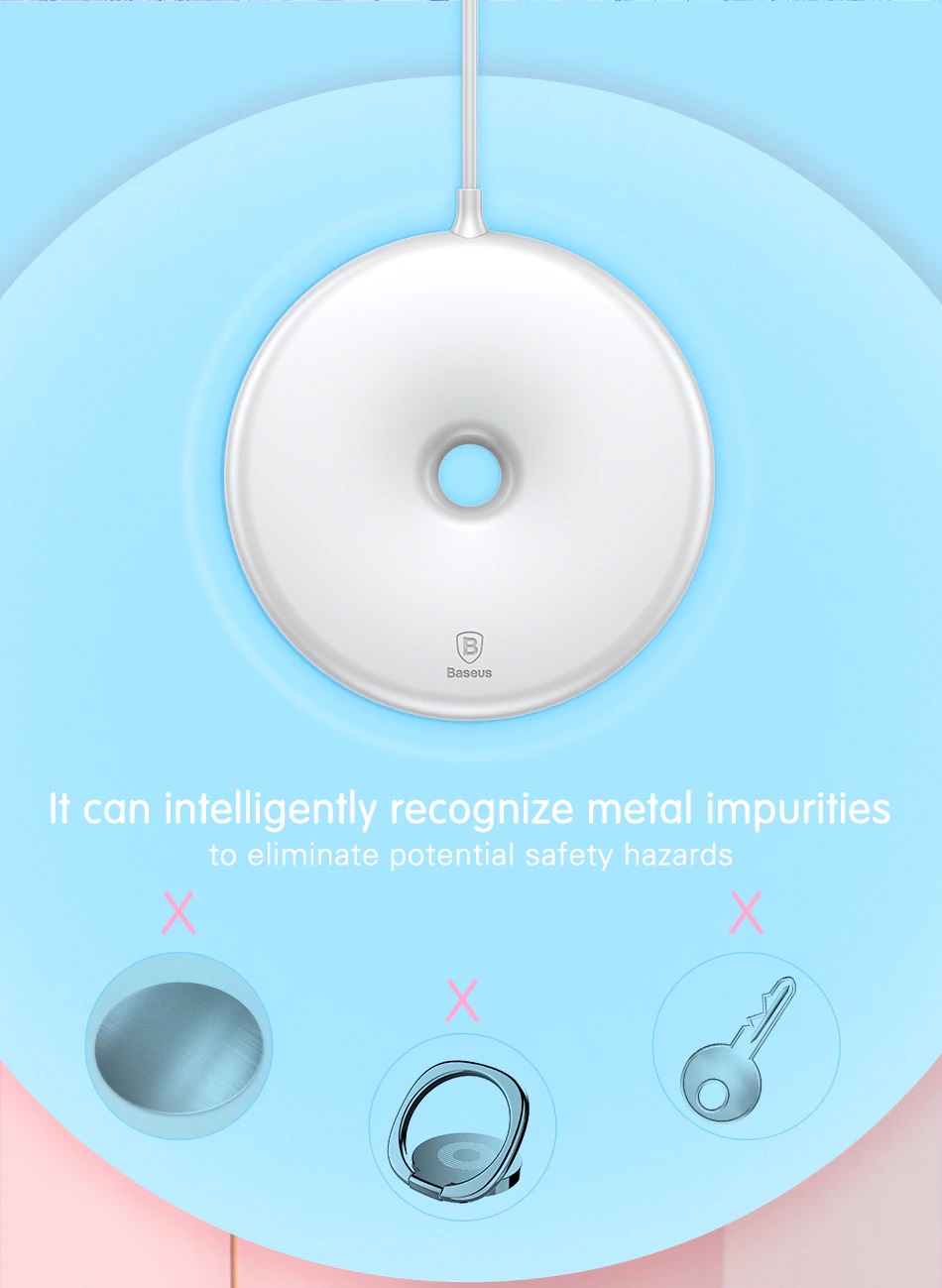 Baseus Donut Wireless Charger - Bezdrátová Qi nabíječka 4